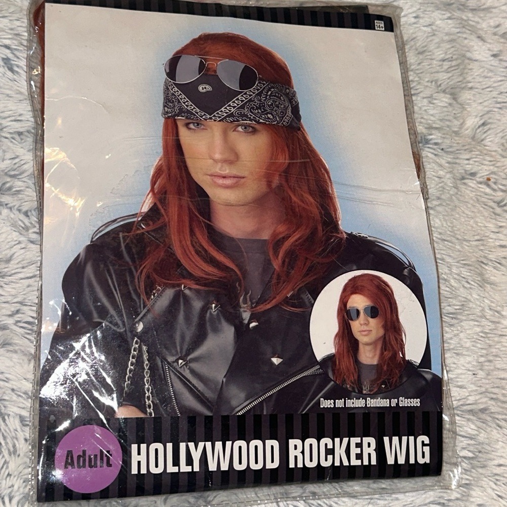 California Costumes Hollywood Rocker Wig Auburn Red 80s Glam Metal PC70596 NEW